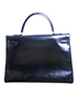 Kelly 35 Box Leather in Black, back view